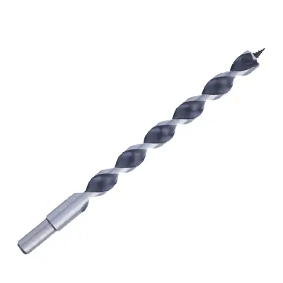 round reduced shank single flute wood auger drill bit with stem for wood deep drilling