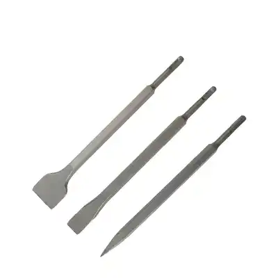 sds plus shank point and flat chisel cranked chisel set with carbide tipped for sds rotary hammer for drilling concrete tile 5