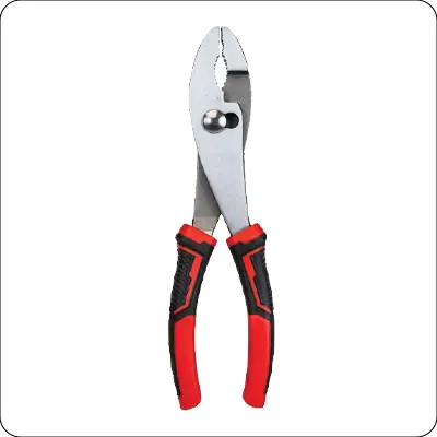 6 inch slip joint pliers carbon steel with rubber grip handle fine grip teeth in front and coarse teeth in back