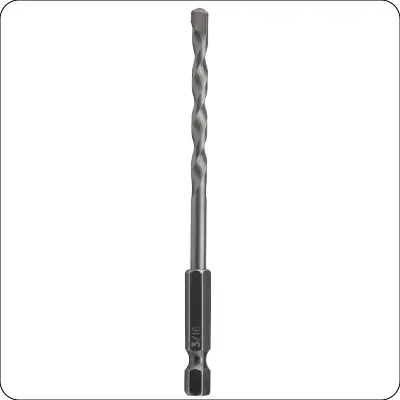 impact hex shank sand blasted r flute masonry drill bit for concrete brick masonry drilling