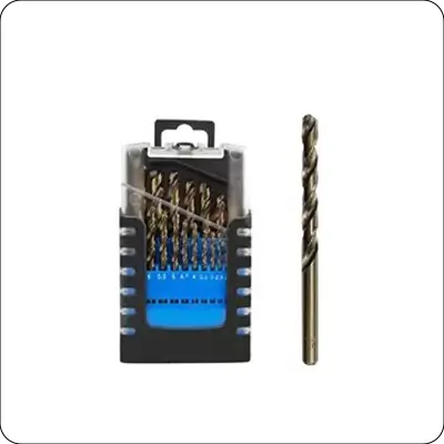 19pcs twist m35 hss cobalt drill bit set for metal with rose box