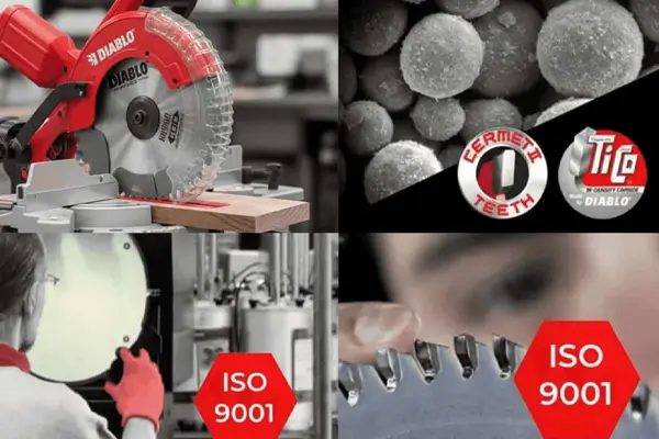 Research and Development in Tool Manufacturing Engineers in a lab testing the performance and durability of saw blades