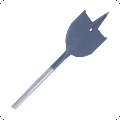 black oxided tri point flat wood spadedrill bit with contoured spurs for wood
