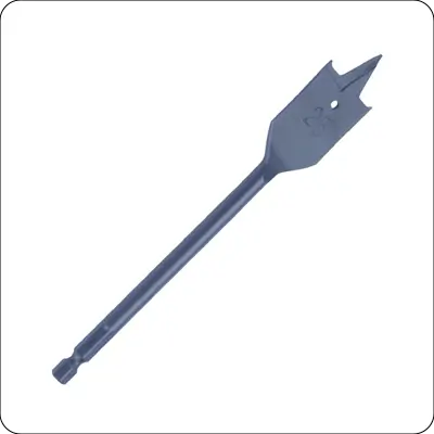 black oxided tri point flat wood spadedrill bits with contoured spurs for wooddrilling