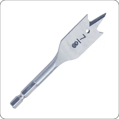 flat wood spade drill bits hex shankshort length stubby for confined spacedrilling wood