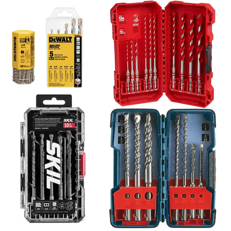 masonry drill bit package