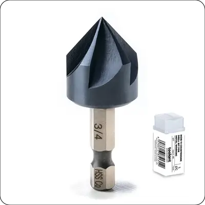 noir ti cobalt countersink drill bit (pro) titanium aluminum nitride coated with quick change hex shank