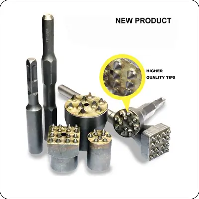 sds hammer brush head carbide tipped bushing tool head chisel for concrete surface leveling out