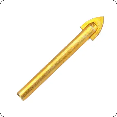 titanium coated round shanksingle carbide tip glass drill bit