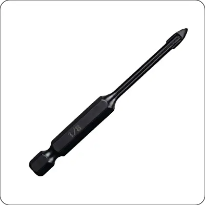 tungsten carbide tipped spear point masonry bits hex shank for ceramic, mirror, porcelain, brick, wood, and plastic