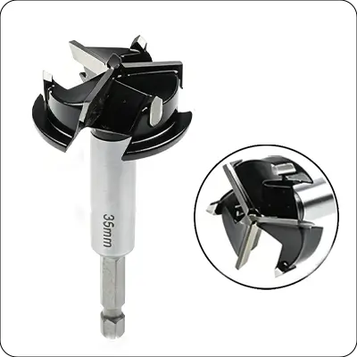 35mm quick change hex shank forstner drill bit