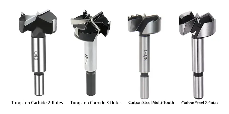 forstner drill bit types in carbon steel and tungsten carbide