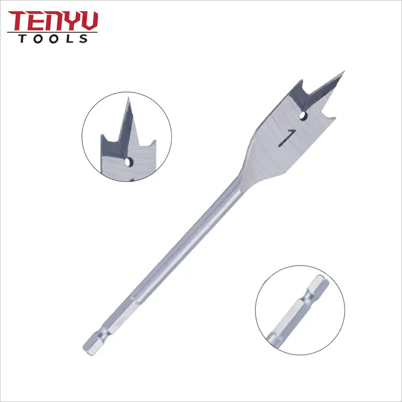 Wood Spade Drill Bits Tri-Point with Cutting Groove Wood Spade Drill Bits Tri-Point with Cutting Groove