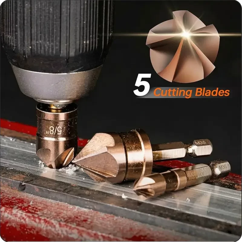 drill point countersink drilling hole
